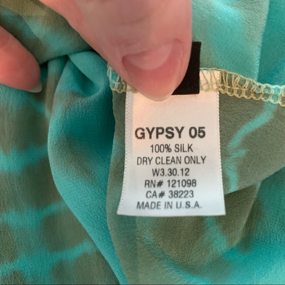 Gypsy 05 tie dye, long, strapless dress. - Picture 5 of 6